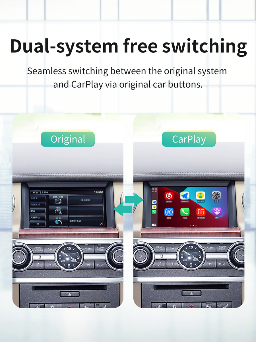 CHOOCL Wireless Carplay Retrofit Kit Decoder for Land Rover,Range Rove ...