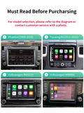 CHOOCL Wireless Carplay Retrofit Kit Decoder for Volkswagen RNS510/MIB866/Touareg/Phaeton (2009-2019 Year)，Support Mirrorlink, Voice Assistant, Navigation